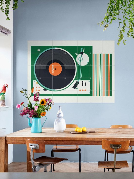 IXXI Record Player - Décoration murale - Vintage - 140 x 100 cm