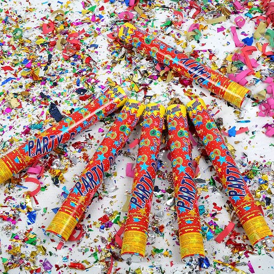 Confetti kanon - Party Popper - Shooter - 30cm - mix gekleurd papier