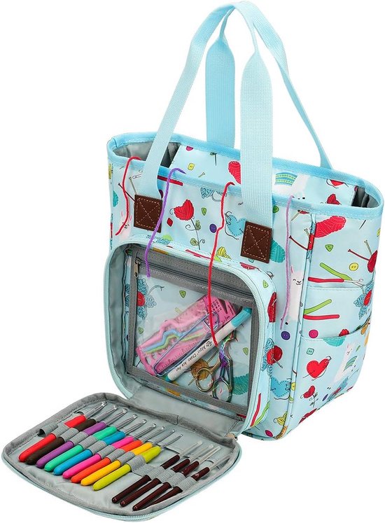 Luxja Zak Voor Wol, Tas, Breien, Haakzakken Onvoltooide Projecten Haaknaalden En Andere Accessoires Geen Inbegrepen Grijs 601312930