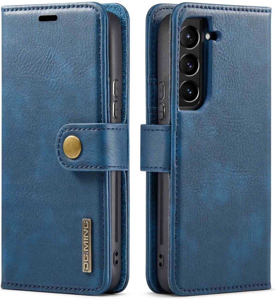 DG.MING Hoesje - Geschikt voor Samsung Galaxy S23 Hoesje - DG.MING 2-in-1 Book Case & Back Cover - Blauw