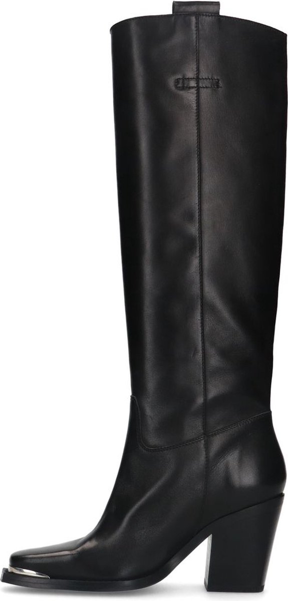Mayura Boots 1952 Zwart Western Fashion Dames Spitse Cowboylaarzen Hoge Hak Gezakte Schacht Soepel L