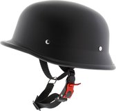 Vito Chopper Demi Casque Allemand XL - NO ECE - Zwart Mat - Casque de moto classique pour casque de cyclomoteur