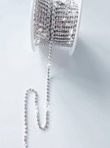 BamBella® - Strass ketting lint - 1 meter - SS6 2mm - steentjes touw diamantjes crystal Glitter band