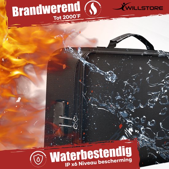 Brandwerende zak - Hittebestendige zak - Brandwerende koffer - Brandwerende Kluis - WILLSTORE