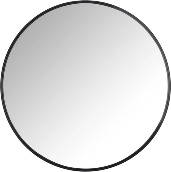 vtwonen Miroir Rond à Suspendre - Décoration de la Maison - Zwart Profond -  30cm | bol