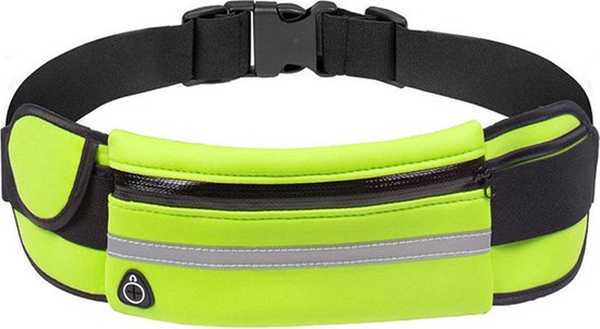 Running bag - Heuptasje sport – running belt – hardloop heuptas - verstelbare buideltas - Neon geel - Merkloos
