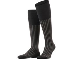 FALKE Shadow lang gedessineerd katoen kniekousen heren grijs - maat 45-46