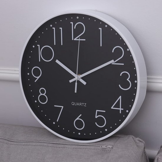 Newgate Number Five Wall Clock | Square Retro Inspired Modern Station Clock | 40cm | Black with Blue Hands | Mid-Century Style for Kitchen, Living Room or Office