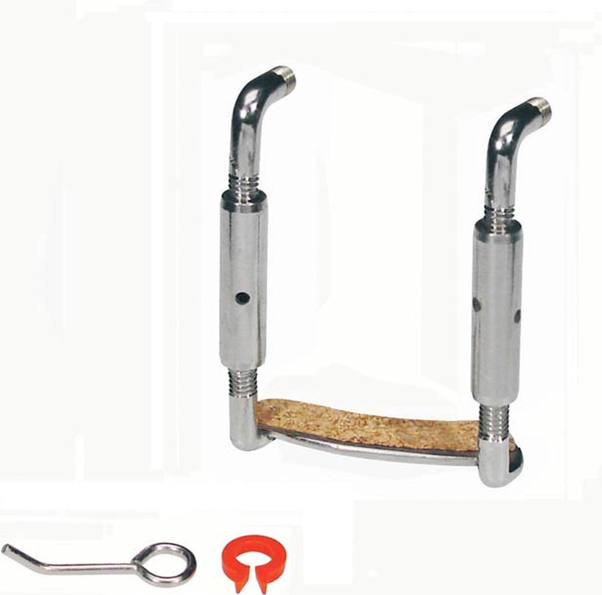 ELS CRV-26 chinrest clamp for violin, 26 mm. nuts, chrome, suitable for 4/4 violin