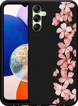 Cazy Hoesje Zwart geschikt voor Samsung Galaxy A14 4G/5G Flower Branch