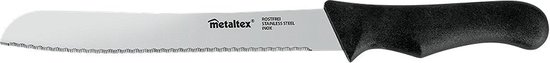 Metaltex Basic Line Broodmes 31 cm RVS/Zwart - Metaltex