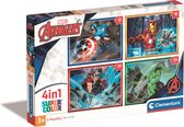Clementoni Marvel Avengers Puzzel - 4-in-1 puzzel - Kinderpuzzel - Vanaf 3 jaar