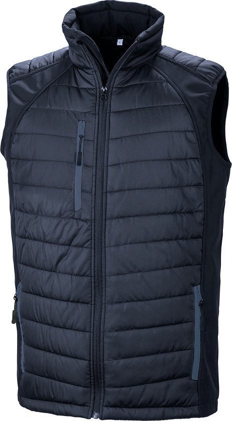 Black Compass gewatteerde softshell bodywarmer 'Result' Navy/Navy - XS