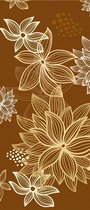 Flowers Abstract Brown Photo Wallcovering