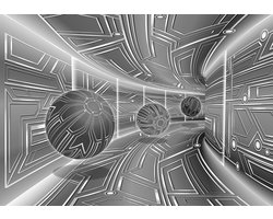 Fotobehang Vlies | Abstract | Zilver, Grijs | 368x254cm (bxh)