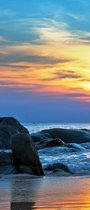 Beach Rocks Sea Sunset Sun Photo Wallcovering