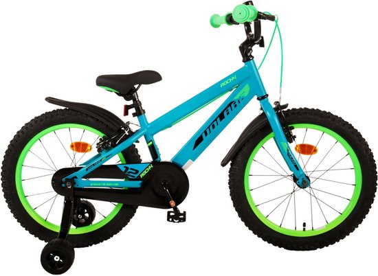 Vélo pour enfants Volare Rocky - Garçons - 18 pouces - Vert - Deux freins à main