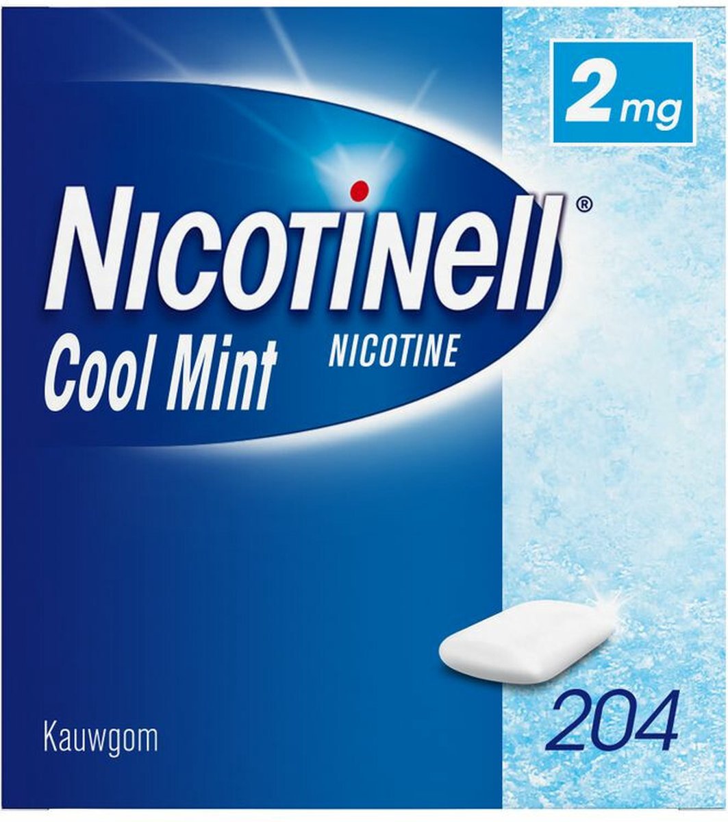 Goedkoopste Nicotinell Kauwgom Cool Mint 2mg - 1 x 204 stuks