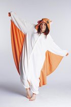 KIMU Onesie vliegende eekhoorn pak kind - maat 128-134 - eekhoornpak jumpsuit pyjama
