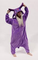 KIMU Onesie Espeon Pokemon pak kostuum - maat XS-S - Pokemonpak jumpsuit huispak