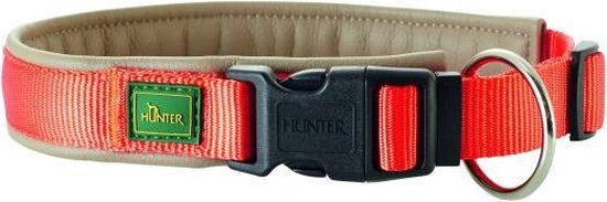 stuiten op Mitt merknaam Hunter halsband voor hond sevilla vario plus oranje / taupe 55-60 cmx25 mm  | bol.com