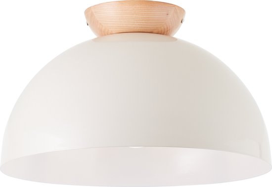Brilliant Nalam plafondlamp 35cm licht hout/grijs metaal/hout 1x A60, E27, 40 W, geschikt voor normale lamp (niet inbegrepen)