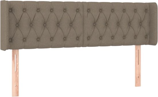 vidaXL Tête de lit LED 147x16x78/88 cm Taupe Tissu