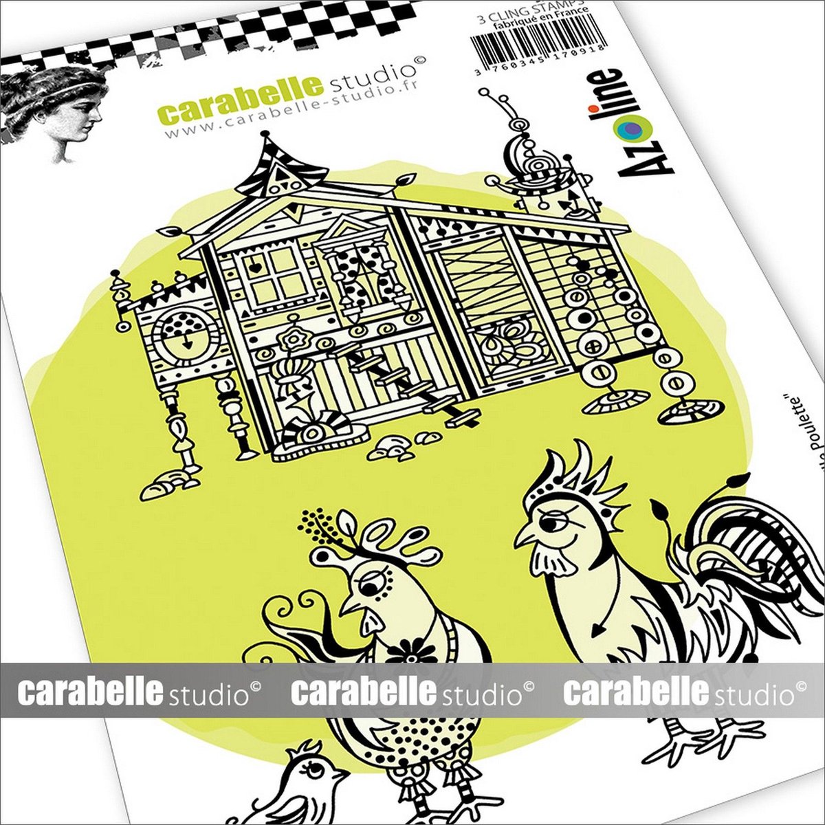 Carabelle Studio Cling Stempel La famille Poulette by Azoline