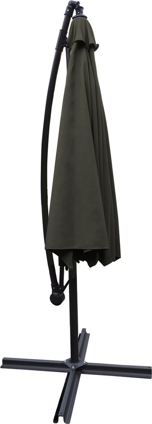 Parasol déporté MOLOKAI carré 2,7x2,7m gris