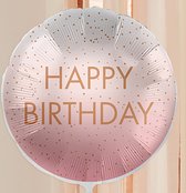 'Happy Birthday' Rose Goud - 45 Centimeter