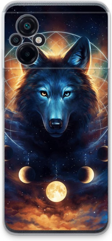 Case Company® - Coque Xiaomi Poco M5 - Wolf Dreamcatcher - Coque souple pour téléphone - Protection sur tous les côtés et bord de l'écran