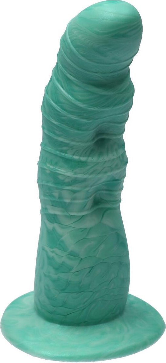 Goedkoopste Ylva & Dite - Rhea - Siliconen Dildo met zuignap - Made in Holland - Pastel Groen / Fruit Groen Metallic