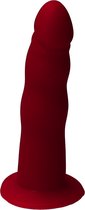 Ylva & Dite - Anteros - Realistische Siliconen dildo met zuignap - Voor mannen, vrouwen of samen - Handgemaakt in Holland - Bordeaux red