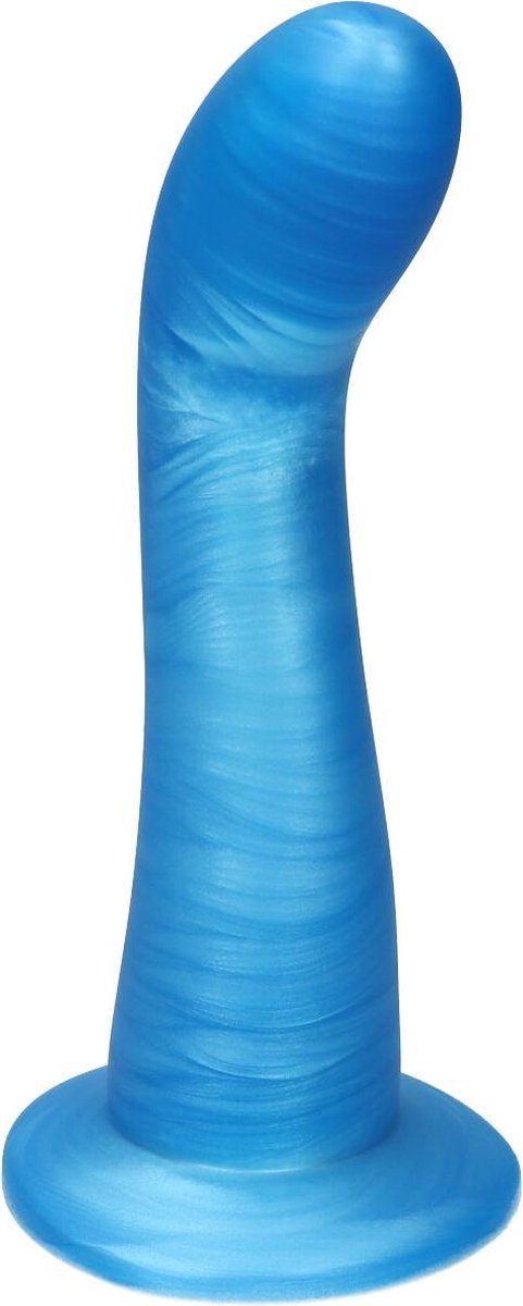 Goedkoopste Ylva & Dite - Swan - Siliconen G-spot / Anale dildo - Made in Holland - Blauw Metallic