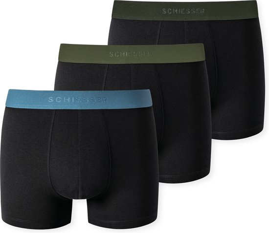 Schiesser 3PACK Shorts 95/5 Organic Heren Onderbroek - Maat S
