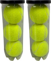 Tennisballen in koker - 6x - geel