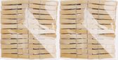 Bamboe wasknijpers - 96x - hout - 7 cm