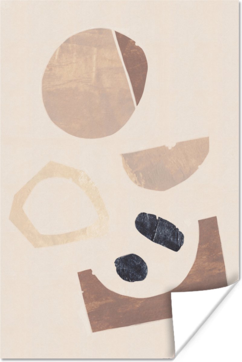 Poster Abstract - Vormen - Pastel - Kleuren - 40x60 cm
