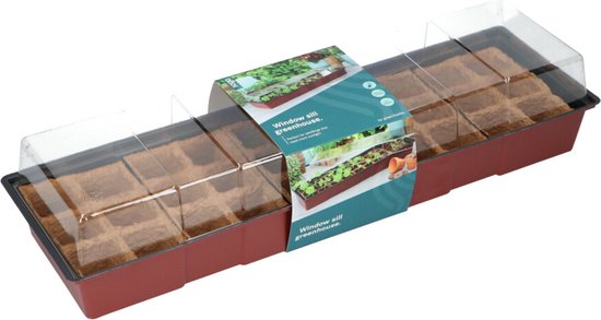 SOGO - Vensterbank kweekkas - inclusief 30 turfpotjes