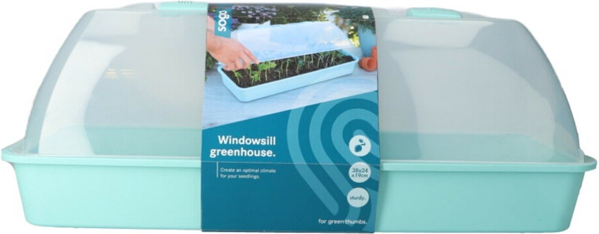 SOGO Vensterbank Kweekkas Maxigrow 20 x 54 x 21 cm
