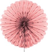 Éventail en papier rose clair 45cm