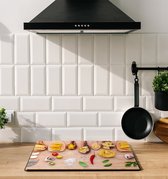 Inductiebeschermer - Pasta's - 58.3x51.3 cm - Inductiebeschermer - Inductie Afdekplaat Kookplaat - Inductie Mat - Anti-Slip - Keuken Decoratie - Keuken Accessoires