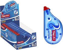 Tipp-Ex Pocket Mouse - Correctiemiddelen - Correctieroller 10 meter - met beschermkap - doos van 10 stuks