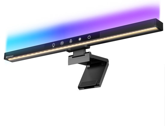 Lampe d'affichage RGB LED Gaming Monitor Light Bar Lampe USB réglable avec 5 modes d'éclairage / Dimmable / Contrôle tactile / Température de couleur réglable (3000-6000 K)