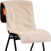 Stoov Warmtedeken - Big Hug - Duurzaam & Draadloos - Infrarood warmtedeken - Verwarmd stoelkleed - 45x135 cm - XL - Woolly Beige - Standaard Batterij