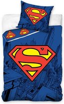 Superman Dekbedovertrek - Eenpersoons - 140x200 cm - Blauw