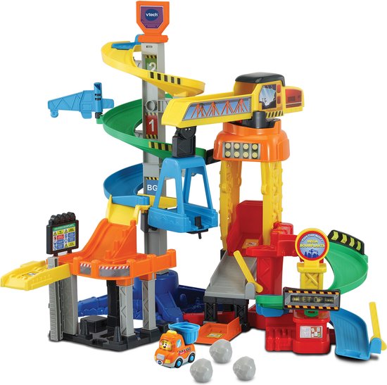 VTech Toet Toet Auto's Mega Bouwplaats Speelset - Met Speelgoed Auto - Educatief en Interactief Baby speelgoed - Vanaf 1 tot 5 Jaar