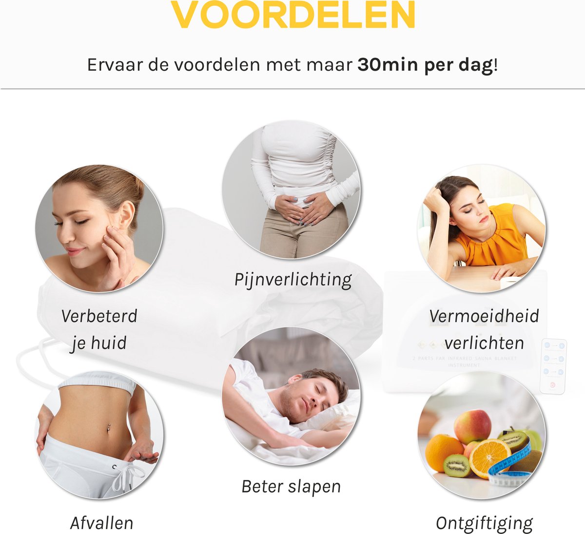 Infrarood Infrarood Deken 180x80cm met Afstandsbediening - afbeelding 3