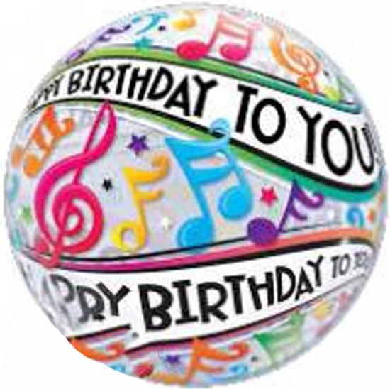 Helium Ballon Gevuld - Happy Birthday - Helium Ballonnen Verjaardag - Ballon Helium Gevuld - Speciaal Gevulde Helium Ballon (versie 17 / 50) - Muziek