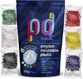 Polydoh Vormbaar Plastic (250g) + 6 Gratis Verpakkingen Kleur Korrels [zoals Polymorf, Plastimake, Instamorph]